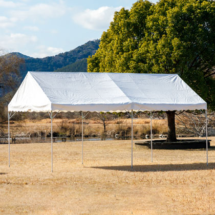 イベント集会テント 1.0間×1.5間 (定番品) 標準白天幕 軒高180cm