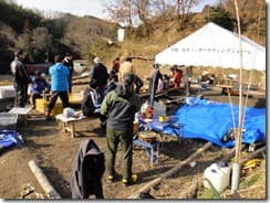 ＮＰＯ法人 里山倶楽部様 イベント集会テント(定番品)軒高200cmで設営した事例