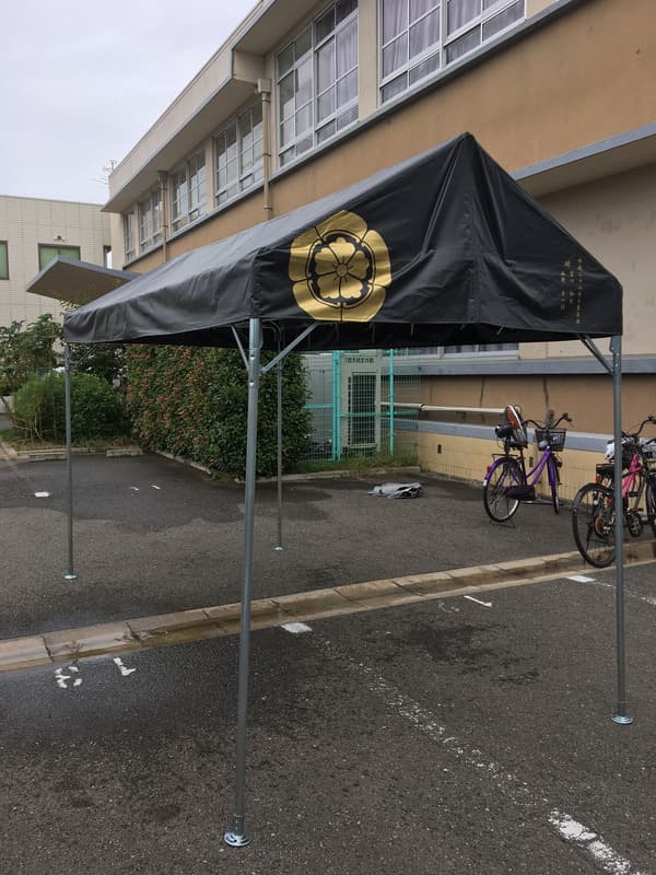 株式会社シグマジャパン様 イベント集会テント(定番品)軒高200cmで設営した事例