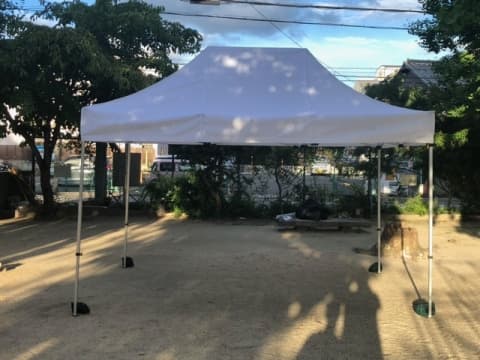 K.H様 クイックテント(オールアルミフレーム)で設営した事例