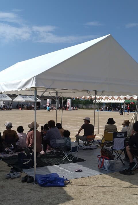 久保田自治会様 イベント集会テント(アルミ)で設営した事例