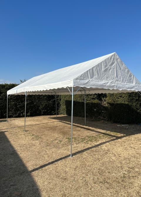 J様 イベント集会テント(定番品)軒高200cmで設営した事例