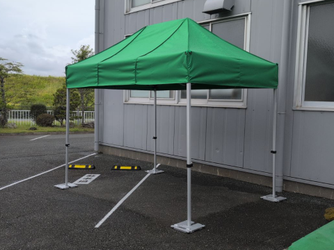 株式会社トリガー様 かんたんてんと3(スチール&アルミ複合)で設営した事例