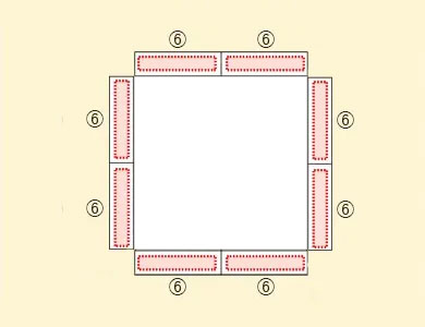 平屋根テントの展開図