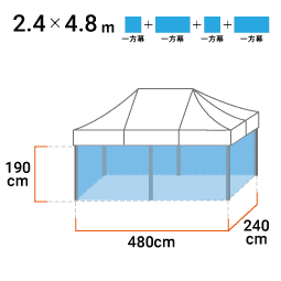 2.4m×4.8m 寸法図