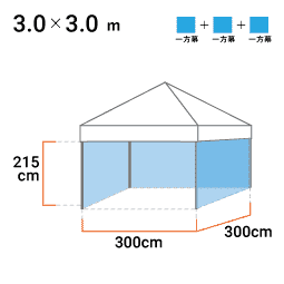 3.0m×3.0m 寸法図