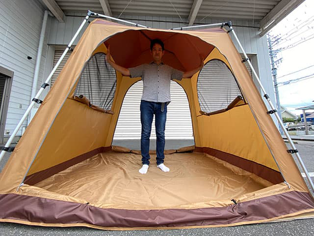 高さ1.8mのゆったりサイズ