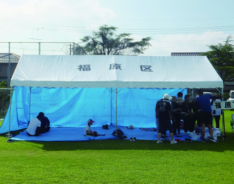 イベント集会テント(定番品)軒高200cm 上等白天幕 2.0間×4.0間