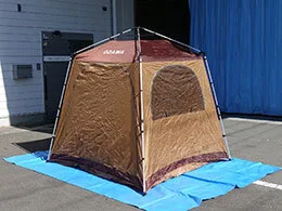 事例：1968 災害対策用テントP-Room 2.2m×2.2m 名入れロゴ入れ展開図