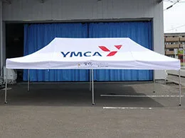 事例：1983 かんたんてんと3 3.0m×6.0m 名入れロゴ入れ展開図