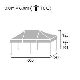 3.0m × 6.0m