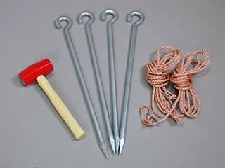 ハンマー・ペグ・ロープ