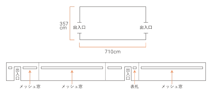 2.0間×4.0間 住居タイプ(ひさしなし)