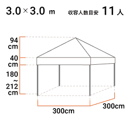 3.0m×3.0m