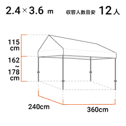 2.4m×3.6m