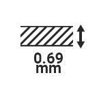 厚さ0.69mm