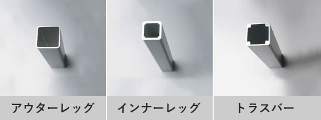 素材にアルミ材