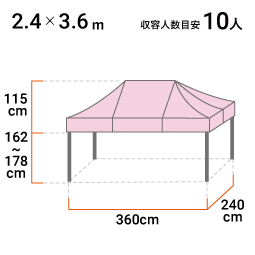 2.4m×3.6m