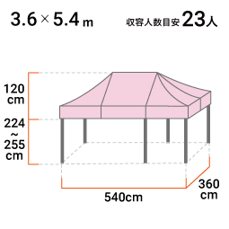 3.6m×5.4m