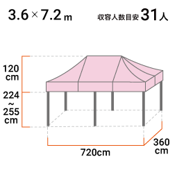 3.6m×7.2m