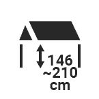 軒高(伸縮式)146～210cm
