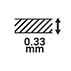厚さ0.33mm