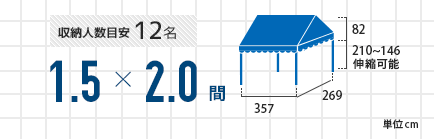 イベント集会テント 1.5間×2.0間 イベント集会テント 1.5間×2.0間 【公式通販】